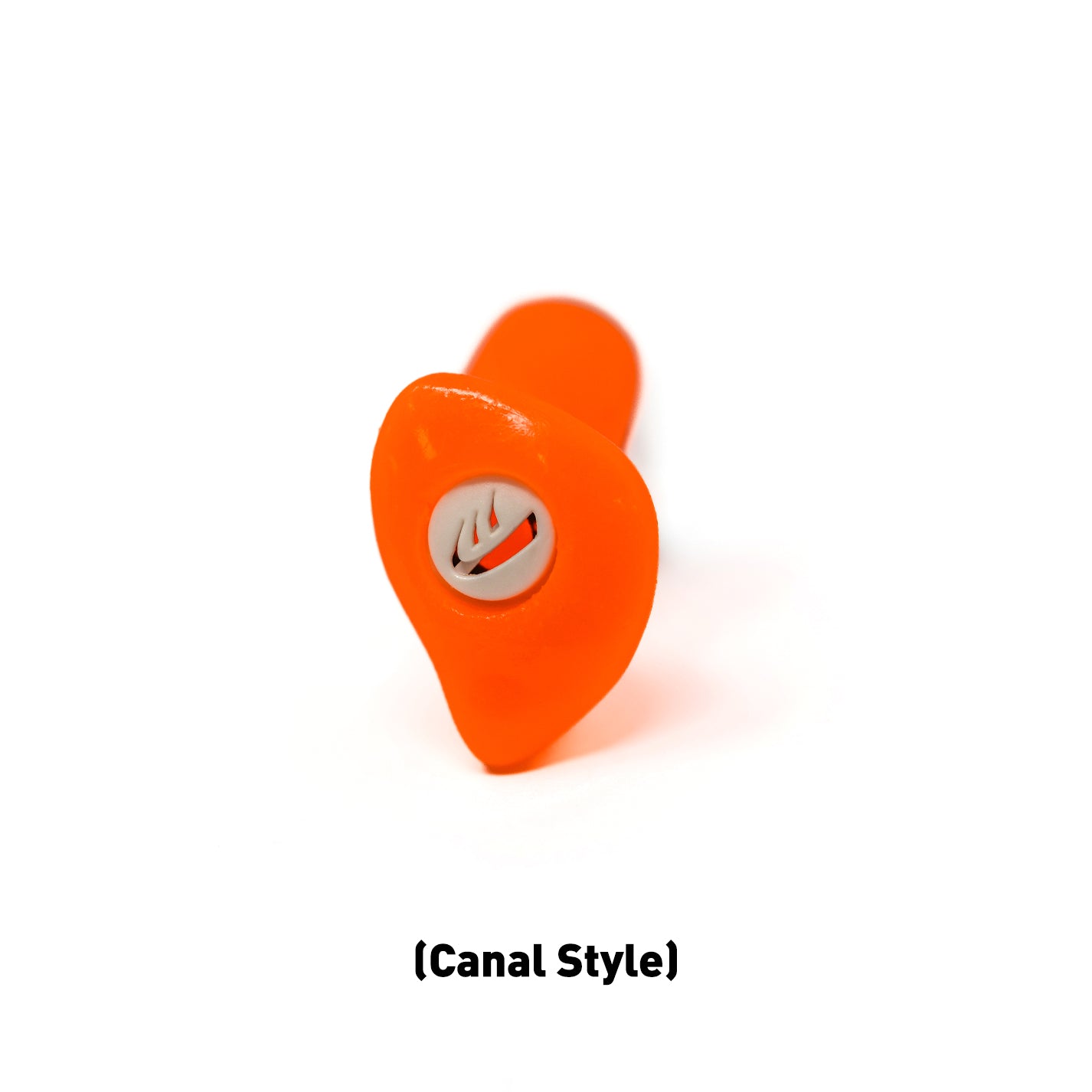 A canal style Filtered Earplug shown in orange